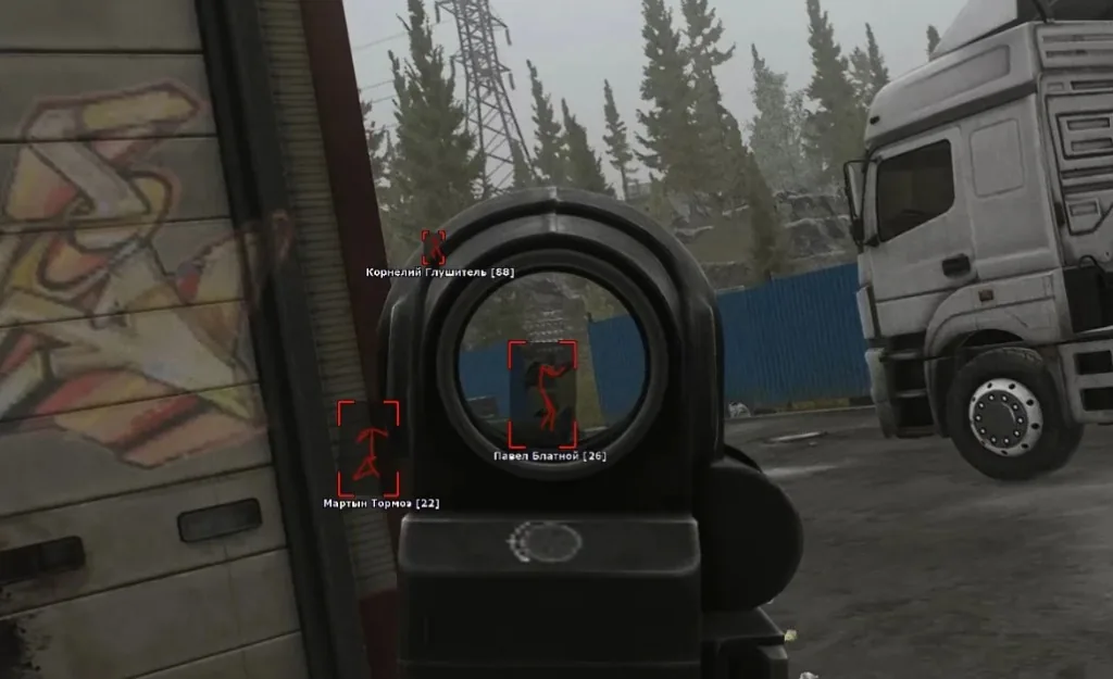 Wallhack outlines for operators and bots